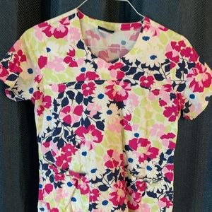 Floral scrub top